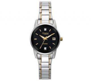 Caravelle by Bulova Womens Two tone Watch withBlack Dial   J304321