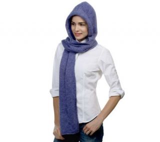 35 Degrees Below Marled Hooded Scarf w/Micro Fleece Lining   A93421
