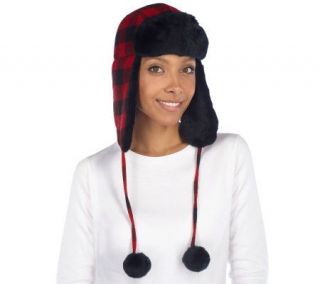 Isaac Mizrahi Live! Lined Trapper Hat With Pom Poms —