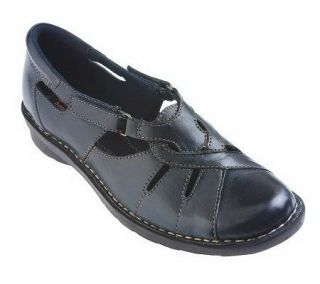 Clarks Bendables Nikki Regatta Adj. Leather Cutout Shoes   A216021