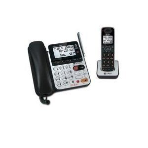  84100 DECT 6 0 Corded Cordless Phone Black Silver 1 Base and 1 Handset