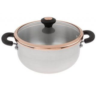 Paula Deen Stainless Steel & Copper 5 qt. Covered Dutch Oven