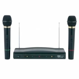 Wireless Cordless 2 Mics Included Dual Mic Microphone System Brand New