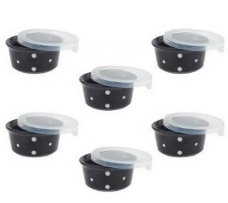 Temp tations Polka Dot Set of 6 Dipping Dishes —