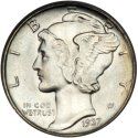 Lot 2 Mercury DIMES1942 1937 2 Ike Dollar 1976 Silver