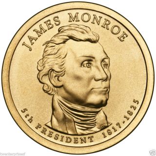 2008 James Monroe Presidential $1 Dollar Coin UNC