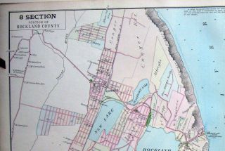 1891 Nyack Congers Ossining NY Beers Hudson River Atlas Scarce Map