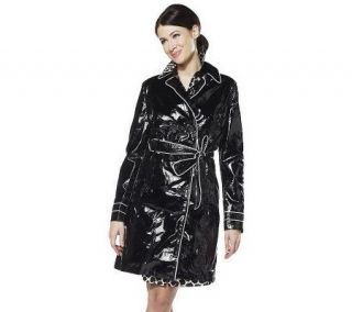 As Is Isaac Mizrahi Live Crinkle Patent Trench Coat —