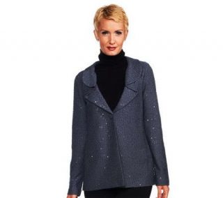 Joan Rivers Soft Knit Sequin Jacket —