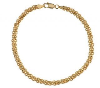 Highly Polished Byzantine Bracelet 14K Gold, 2.4g —