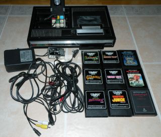 Vintage ColecoVision Video Game System Console Games and Cords Atari