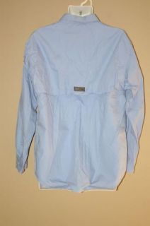 Mens Coosacounty Clothiers Vented Fishing Shirt Size L Blue Long