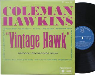 Coleman Hawkins Vintage Hawk Orginal Recordings 1933 34 EXCELLEN