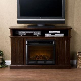 Tuscan Media Console TV Cabinet w Electric Fireplace