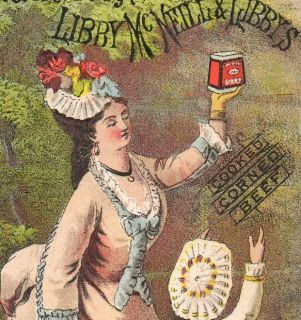 Lovely Lady with Child Libby Beef Meat Trade CARD