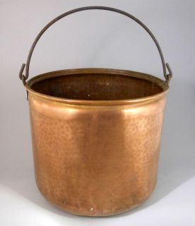 Enormous Vintage Copper Kettle Pot Hammered Cauldron Apple Butter