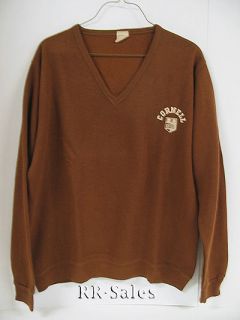 Vintage x Large Brown Cornell University Sweatshirt V Neck Pullover