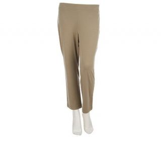 Susan Graver Essentials Liquid Knit Slim Leg Crop Pants   A222728