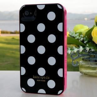 Contour Design Kate Spade Hard White Polka Dot Case Cover For Iphone4