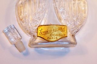 1920s Corday Toujours Mois Paris Art Deco Perfume Bottle Glass