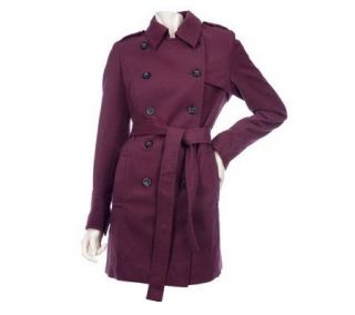 Julie Chaiken for Anonymity Double Breasted Trench Coat with Belt 