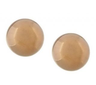 High Polished 8 MM Ball Stud Earrings 18K Gold —
