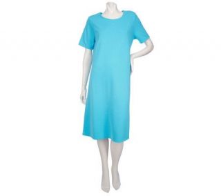 Quacker Factory Sparkle & Shine Short Sleeve Ponte Knit Dress