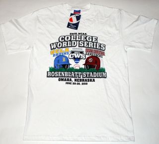 Champion Mens 2010 College World Series Short Sleeve T Shirt White (L