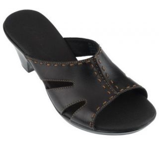 Clarks Leather Slip on Wedge Heel Sandals —