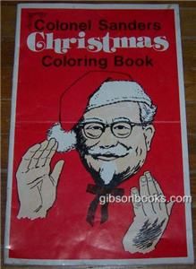Colonel Sanders Christmas Coloring Book Kentucky Fried Chicken