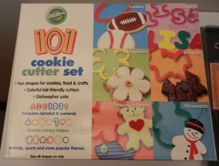 Wilton 101 Cookie Cutter Set Numbers Shapes Themes Food Playtime