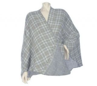 Boyne Valley Weavers Wool Reversible Cape with Pockets —