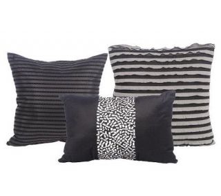 Joan Lunden 3 piece Coordinating Accent Pillows —