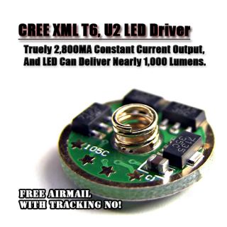  T6 U2 MC E LED Flashlight Driver 2800mA Constant Current 6 Mode