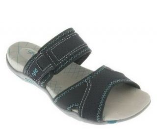 Ryka Perforated Double Strap Adj. Slide Sandals —
