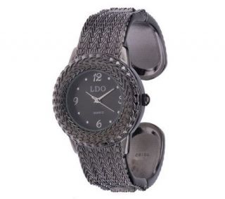 Linea by Louis DellOlio Textured Cuff Watch —