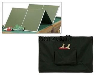 Portable Table Tennis Ping Pong Table Top Conversion w Case