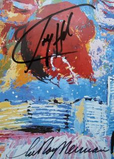 Larry Holmes Leroy Neiman Hand Signed Autographed 22x28 Poster PSA DNA