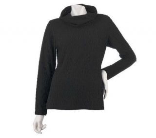 Linea by Louis DellOlio Knit Top with Removable Cowl Neck —
