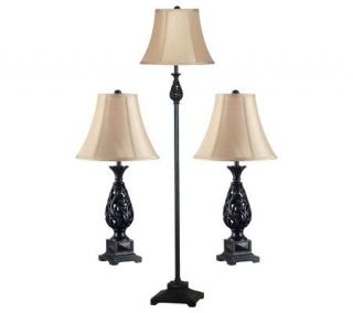 Kenroy Home Prescott Set of 3 Floor/Table Lamps —