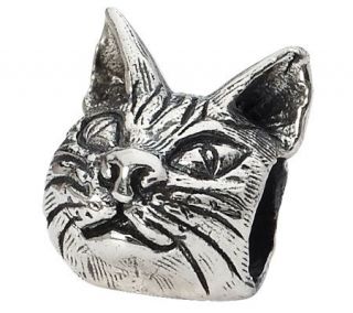 Prerogatives Sterling Maine Coon Cat Head Bead —