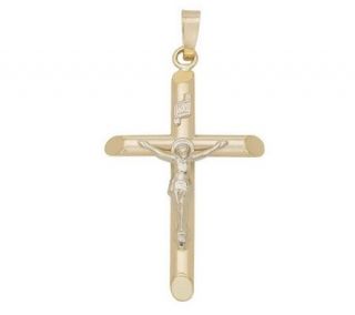 Choice of Two tone Crucifix Pendant, 14K Gold —
