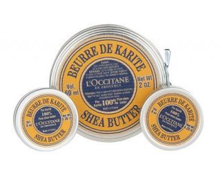 LOccitane Shea Butter Set of 3 Home and Away Tins —