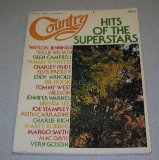 1977 Country Hits of The Superstars Vol II Song Book