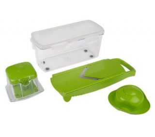 Genius Speed Slicer with Adjustable Blades & 6 Cup Container
