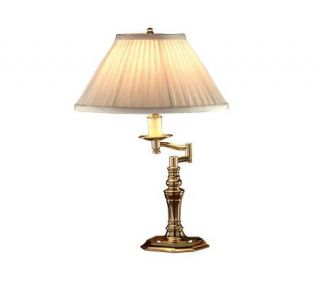 Baldwin Bakersfield Swing Arm Polished Brass Desk Lamp —