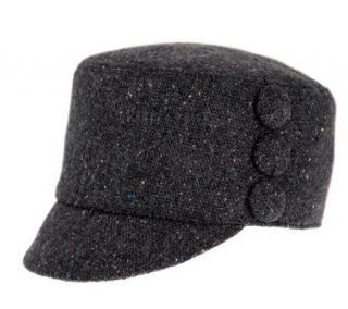 San Diego Hat Co. Womens Speckled Tweed Three Button Cap —