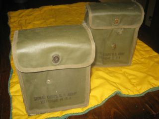 Couple of EE 8 A Field Telephones with Green Nylon Cases