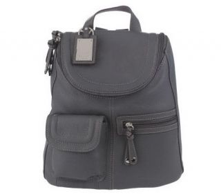 Tignanello Pebble Leather Backpack with Front Pocket and Key Fob