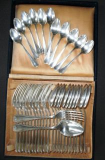 Christofle Silverplated Coquille Berain Set 17 PC Dinner Coffee Spoons